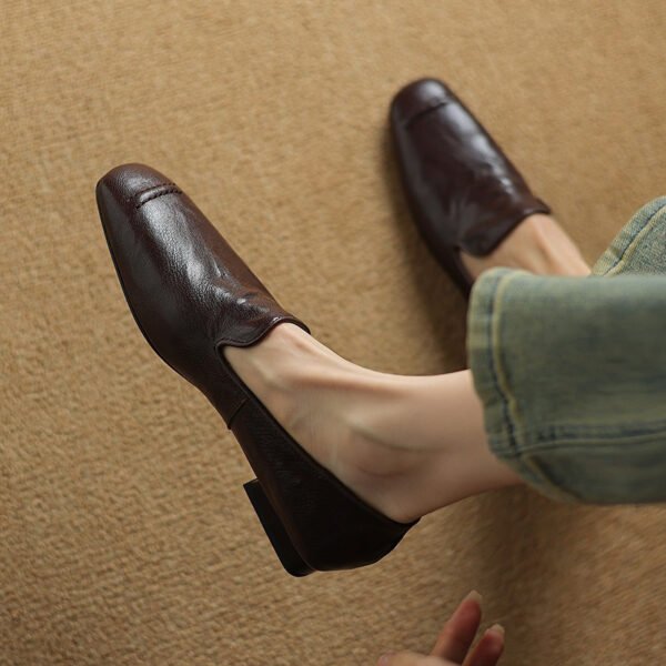 CHIKO Arleth Square Toe Block Heels Loafers Shoes - Image 2