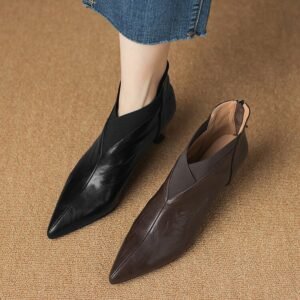 CHIKO Ashlen Pointy Toe Kitten Heels Ankle Boots