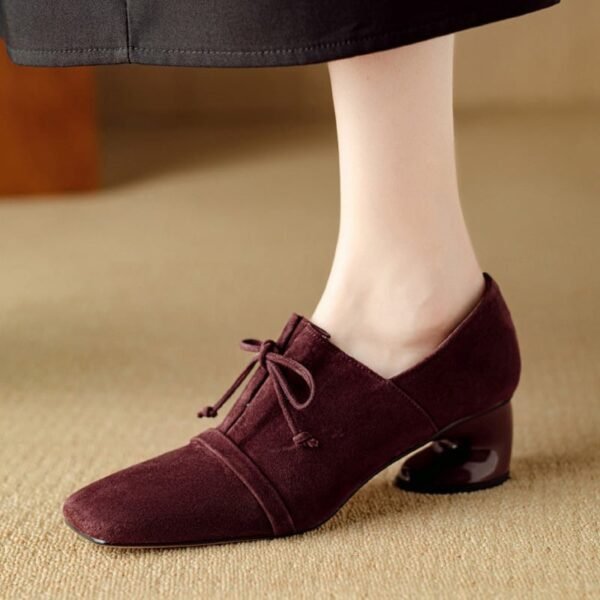 CHIKO Ashley Square Toe Block Heels Oxfords Shoes