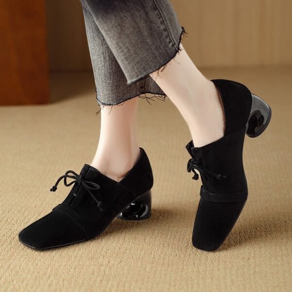 CHIKO Ashley Square Toe Block Heels Oxfords Shoes - Image 2