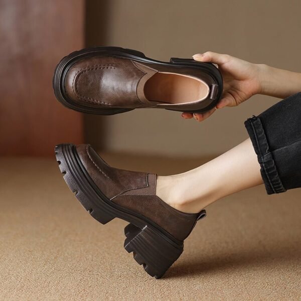 CHIKO Ashlei Round Toe Block Heels Loafers Shoes
