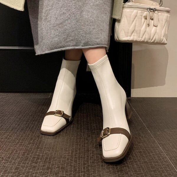 CHIKO Airiana Square Toe Block Heels Ankle Boots - Image 2