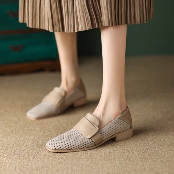 CHIKO Alicyn Square Toe Block Heels Loafers Shoes