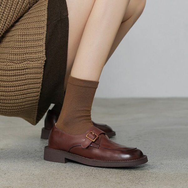CHIKO Allysen Round Toe Block Heels Oxfords Shoes