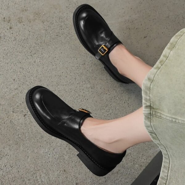 CHIKO Allysen Round Toe Block Heels Oxfords Shoes - Image 2