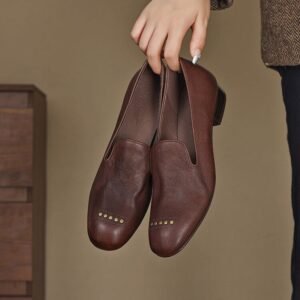 CHIKO Alodie Square Toe Block Heels Loafers Shoes