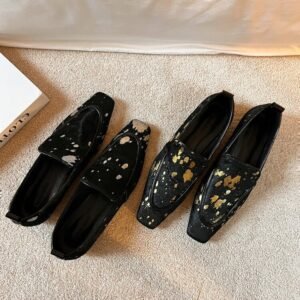 CHIKO Allison Square Toe Block Heels Loafers Shoes