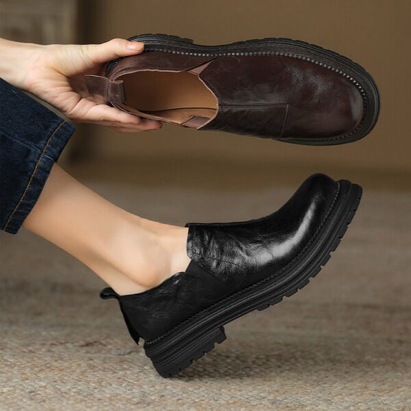 CHIKO Alfreda Round Toe Block Heels Loafers Shoes - Image 2