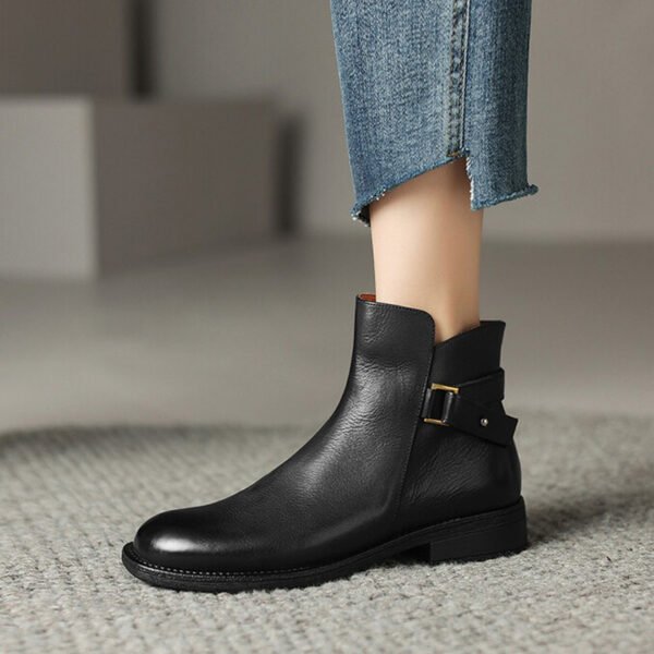 CHIKO Allicia Round Toe Block Heels Ankle Boots - Image 2