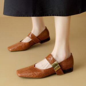 CHIKO Alina Square Toe Block Heels Mary Jane Shoes