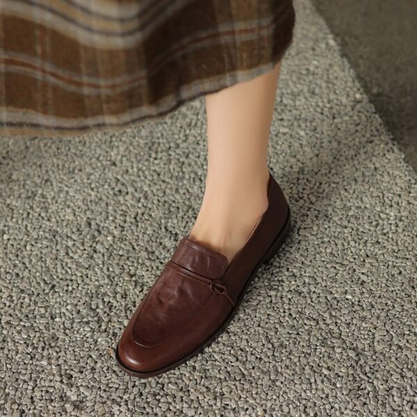 CHIKO Alice Round Toe Block Heels Loafers Shoes