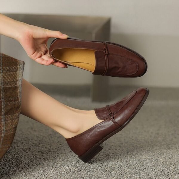 CHIKO Alice Round Toe Block Heels Loafers Shoes - Image 2