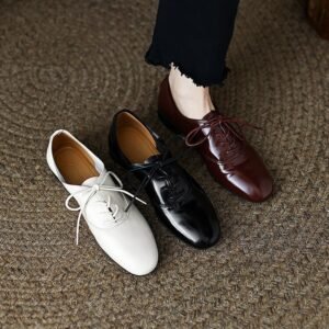 CHIKO Alisyn Round Toe Block Heels Oxfords Shoes
