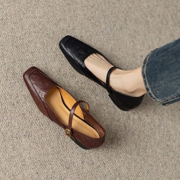 CHIKO Alicia Square Toe Block Heels Mary Jane Shoes