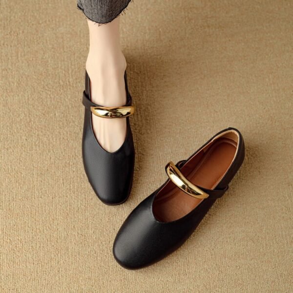 CHIKO Chione Round Toe Block Heels Mary Jane Shoes