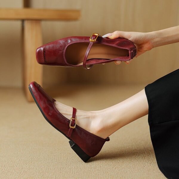 CHIKO Anarosa Square Toe Block Heels Mary Jane Shoes
