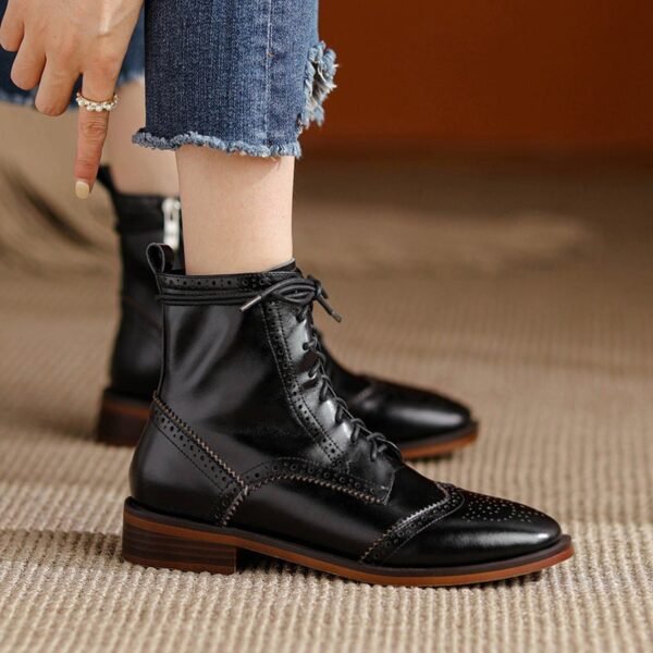 CHIKO Annabel Round Toe Block Heels Ankle Boots - Image 2