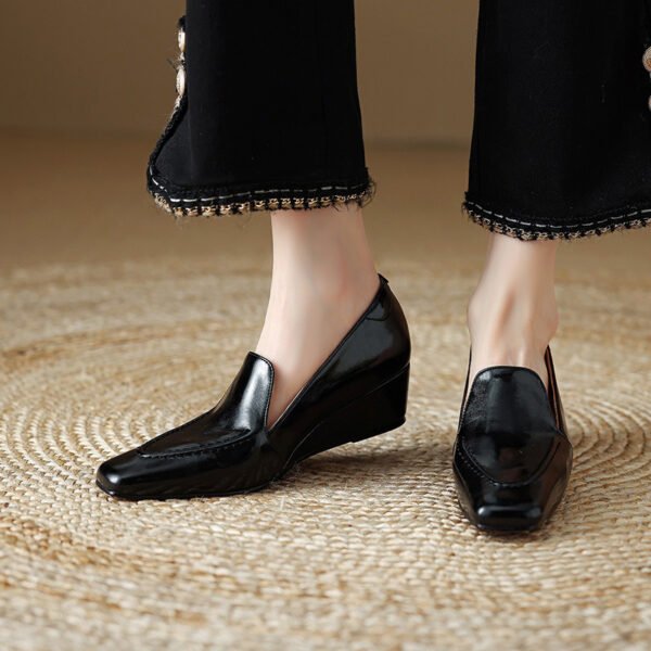 CHIKO Annabell Square Toe Wedge Loafers Shoes - Image 2