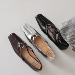 CHIKO Anabelle Square Toe Block Heels Pumps Shoes