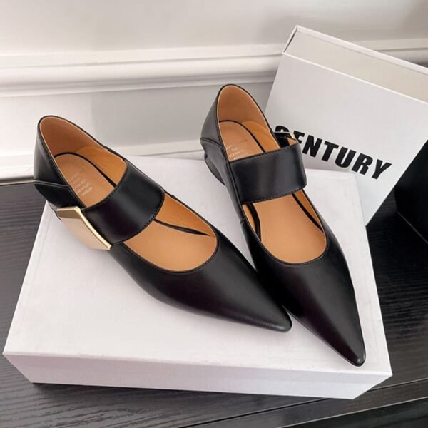 CHIKO Annabella Pointy Toe Block Heels Mary Jane Shoes - Image 2