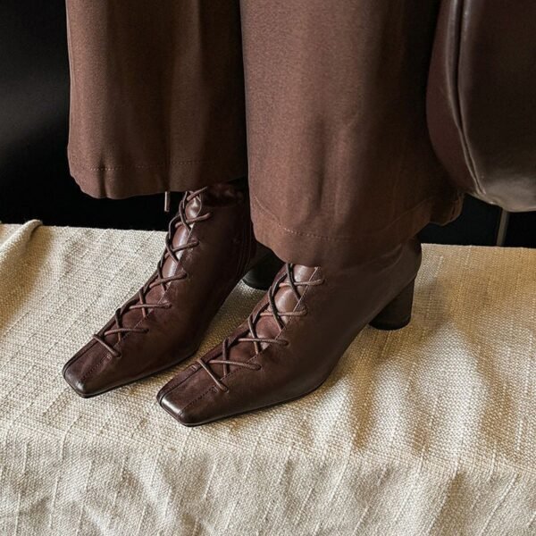 CHIKO Anabel Square Toe Block Heels Ankle Boots - Image 2