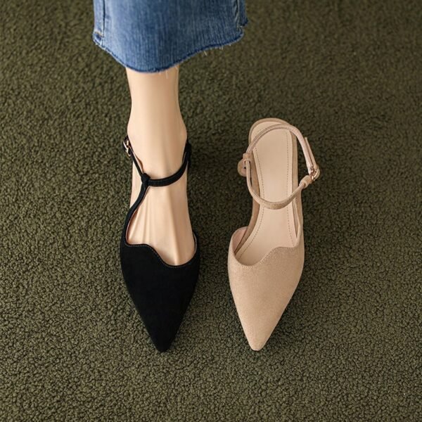 CHIKO Alyson Pointy Toe Block Heels Slingback Shoes - Image 2