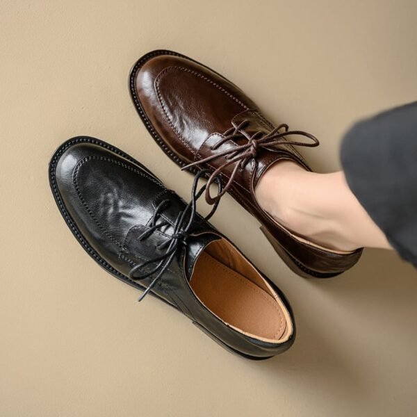 CHIKO Annalisa Round Toe Block Heels Oxfords Shoes - Image 2