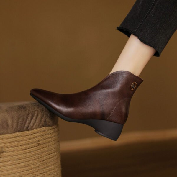 CHIKO Annabelle Pointy Toe Block Heels Ankle Boots - Image 2