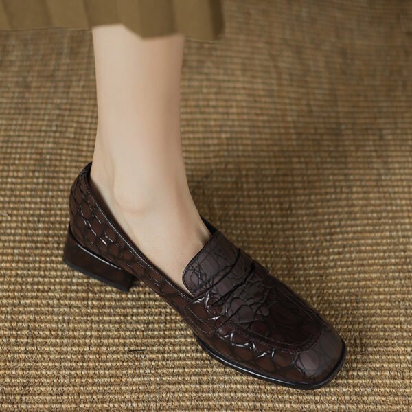 CHIKO Analaura Round Toe Block Heels Loafers Shoes - Image 2