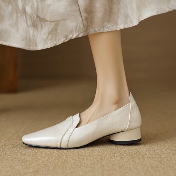 CHIKO Annaliese Pointy Toe Block Heels Loafers Shoes