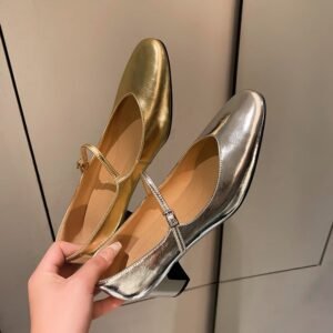 CHIKO Amy Round Toe Block Heels Mary Jane Shoes
