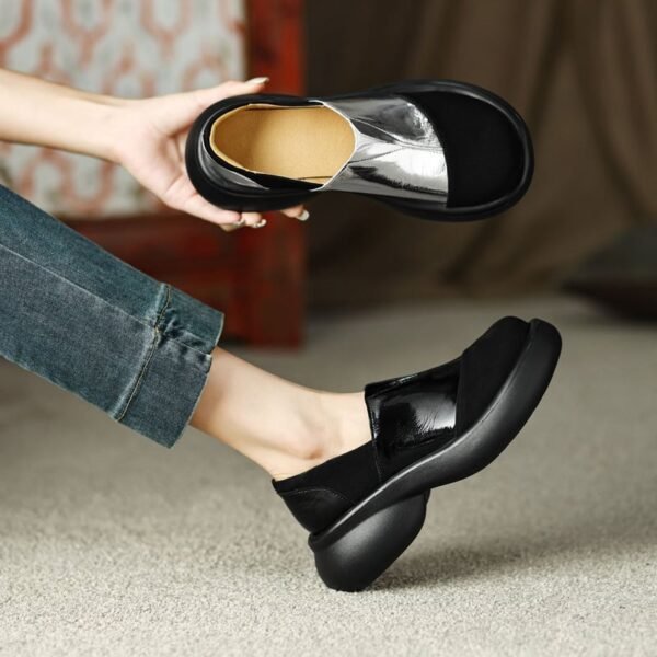 CHIKO Anise Round Toe Block Heels Loafers Shoes