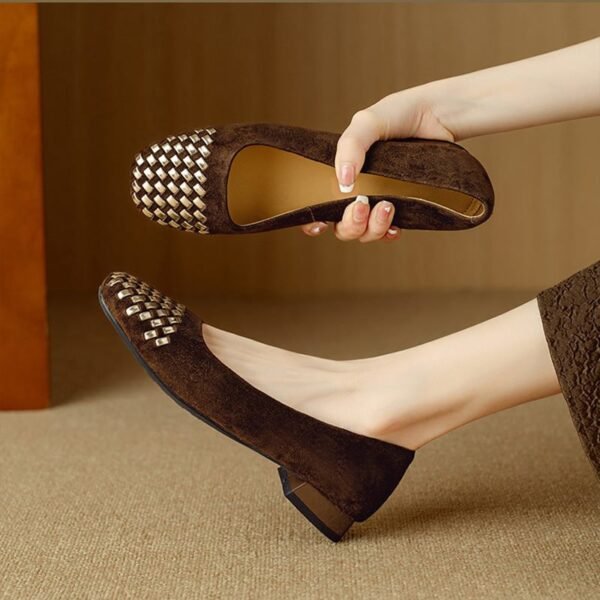 CHIKO Qadesh Round Toe Block Heels Pumps Shoes - Image 2