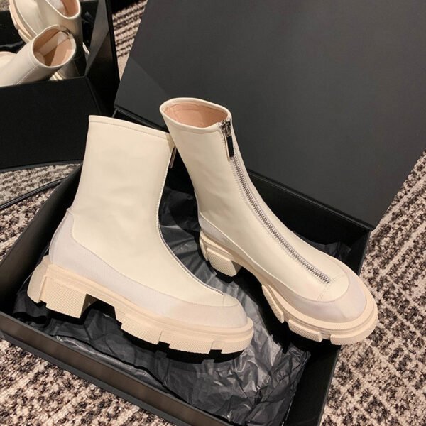 CHIKO Adelle Round Toe Block Heels Ankle Boots - Image 2