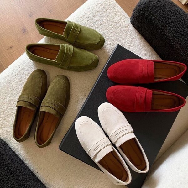 CHIKO Annisa Round Toe Block Heels Loafers Shoes