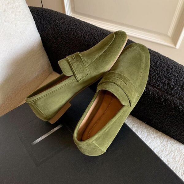CHIKO Annisa Round Toe Block Heels Loafers Shoes - Image 2