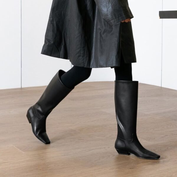 CHIKO Ife Pointy Toe Block Heels Knee High Boots
