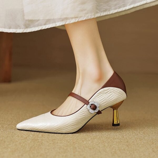 CHIKO Adah Pointy Toe Stiletto Mary Jane Shoes - Image 2