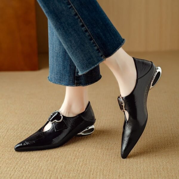 CHIKO Annisha Pointy Toe Block Heels Pumps Shoes - Image 2