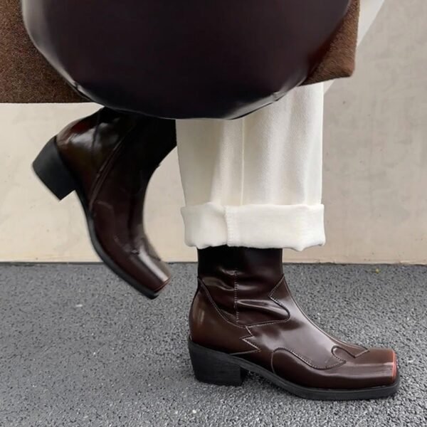 CHIKO Adilene Square Toe Block Heels Ankle Boots