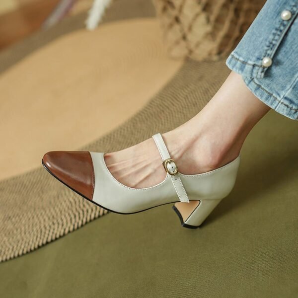 CHIKO Hathor Pointy Toe Block Heels Mary Jane Shoes - Image 2