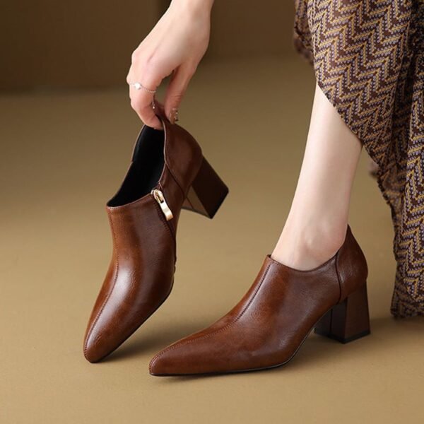CHIKO Nathifa Pointy Toe Block Heels Ankle Boots - Image 2