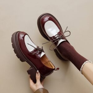 CHIKO Nadia Round Toe Block Heels Oxfords Shoes