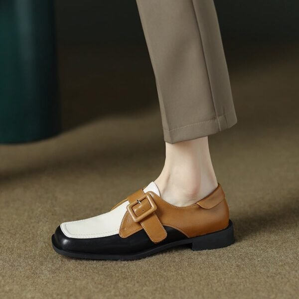 CHIKO Tafne Square Toe Block Heels Oxfords Shoes