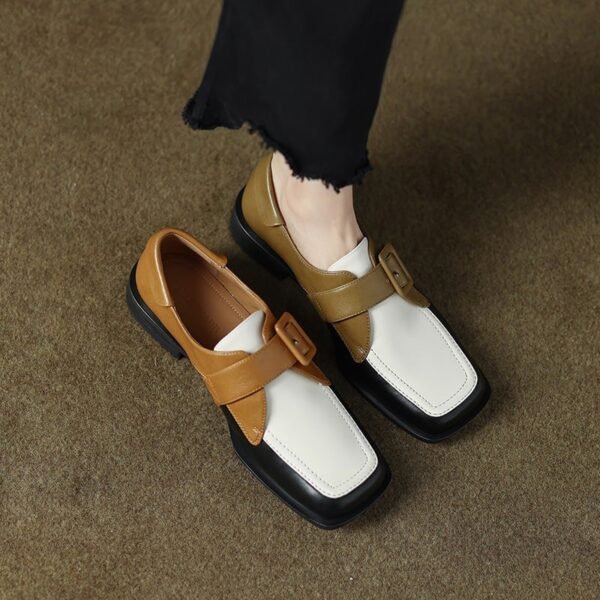 CHIKO Tafne Square Toe Block Heels Oxfords Shoes - Image 2