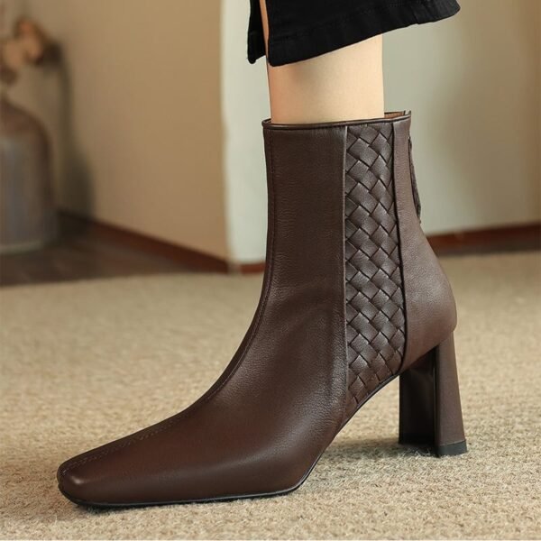 CHIKO Anny Square Toe Chunky Heels Ankle Boots