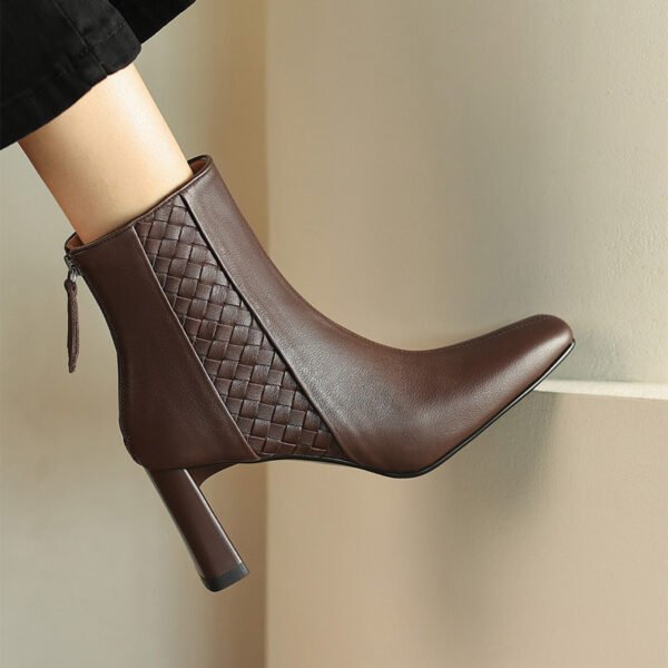 CHIKO Anny Square Toe Chunky Heels Ankle Boots - Image 2