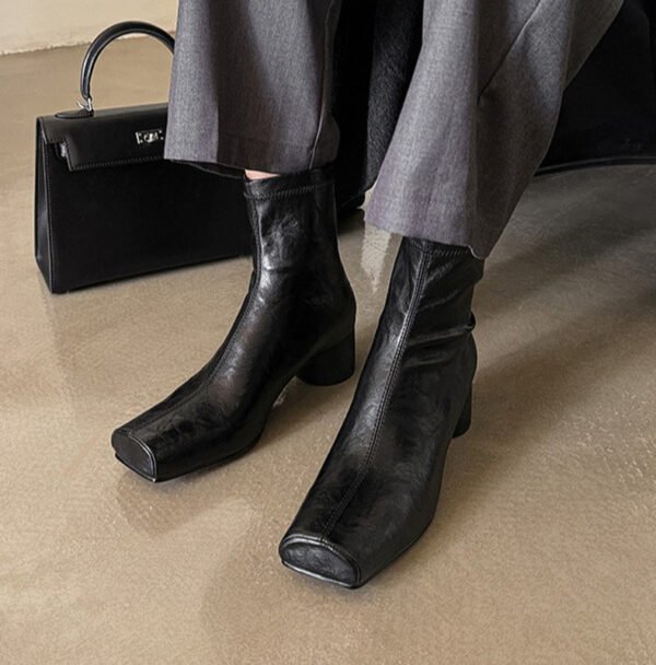 CHIKO Adelina Square Toe Block Heels Ankle Boots - Image 2