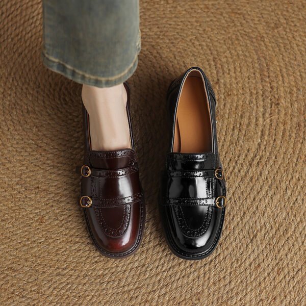CHIKO Aafje Round Toe Block Heels Loafers Shoes - Image 2