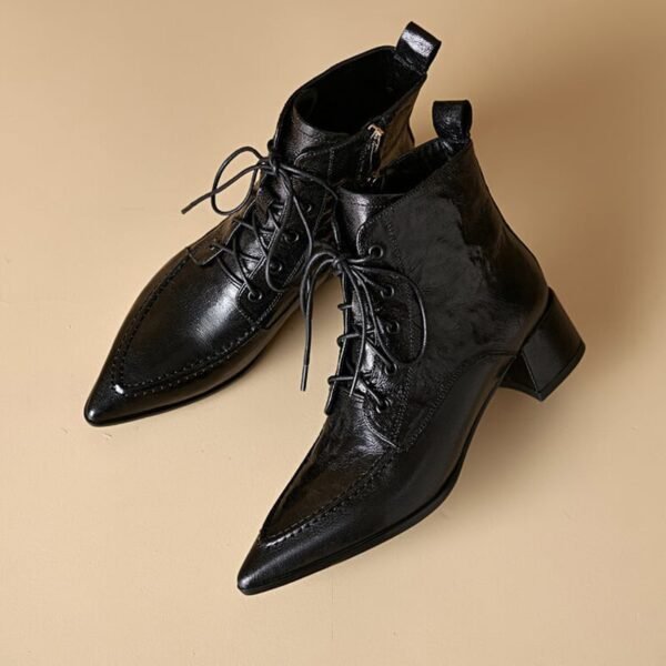 CHIKO Adela Pointy Toe Block Heels Ankle Boots - Image 2
